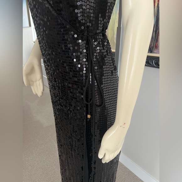 Michael Kors Sequin Wrap Maxi Dress - Picture 6 of 12